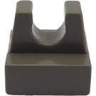 LEGO Grigio scuro Piastrella 1 x 1 con Clip (Nessun taglio al centro) (2555 / 12825)