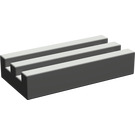 LEGO Dark Gray Tile 1 x 2 Grille (without Bottom Groove)