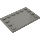 LEGO Donkergrijs Tegel 4 x 6 met Noppen aan 3 Edges (6180)