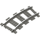 LEGO Mörkgrå Tåg Track 9V Böjd (2867 / 74747)