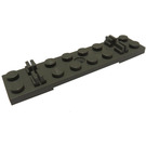 LEGO Donkergrijs Trein Track Sleeper Plaat 2 x 8 zonder kabelgroeven
