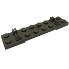 LEGO Gris oscuro Tren Track Sleeper Placa 2 x 8 sin ranuras de cable