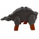 LEGO Mørkegrå Triceratops Legeme med Mørk orange Ben