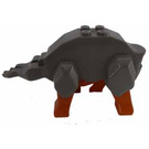 LEGO Gris foncé Triceratops Corps avec Dark Orange Jambes