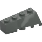 LEGO Tummanharmaa Kiila 2 x 4 Sloped Vasen (43721)