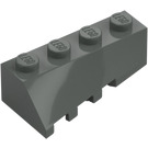 LEGO Mørk grå Kile 2 x 4 Sloped Høyre (43720)