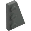 LEGO Dark Gray Wedge Plate 2 x 3 Wing Right  (43722)