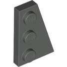LEGO Dark Gray Wedge Plate 2 x 3 Wing Right  (43722)