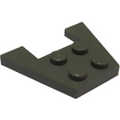 LEGO Gris foncé Coin assiette 3 x 4 sans encoches pour tenons (4859)