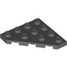 LEGO Dark Gray Wedge Plate 4 x 4 Corner (30503)