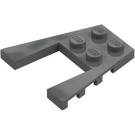 LEGO Mørk grå Kile Plate 4 x 4 med 2 x 2 UtskjæRing (41822 / 43719)