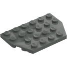 LEGO Mørkegrå Kile Plade 4 x 6 uden hjørner (32059 / 88165)