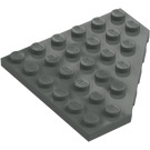 LEGO Mørk grå Kile Plate 6 x 6 Hjørne (6106)