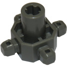 LEGO Dark Gray Znap Connector 3 x 3 - 4 Way Axial (32221)