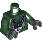 LEGO Dark Green A-wing Pilot with Dark Green Jumpsuit (Smile / Scared) Minifig Torso (973 / 76382)