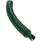 LEGO Dark Green Animal Tail Middle Section with Technic Pin (40378 / 51274)