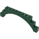 LEGO Dark Green Arch 1 x 12 x 3 with Raised Arch and 5 Cross Supports (18838 / 30938)