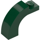 LEGO Verde scuro Arco 1 x 3 x 2 con Parte superiore curva (6005 / 92903)