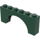 LEGO Donkergroen Boog 1 x 6 x 2 Dikke bovenkant en versterkte onderkant (3307)