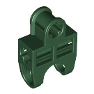 LEGO Dark Green Ball Connector with Perpendicular Axleholes and Vents and Side Slots (32174)