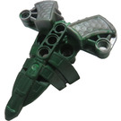LEGO Dark Green Bionicle Toa Inika Chest Armor - Type 2 with Marbled Pearl Light Gray (53547 / 57477)