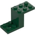 LEGO Verde scuro Staffa 2 x 5 x 2.3 e supporto interno per bottoncino (28964 / 76766)