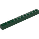 LEGO Mörkgrön Kloss 1 x 12 (6112)