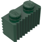 LEGO Vert foncé Brique 1 x 2 avec Grille (2877)