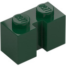 LEGO Dark Green Brick 1 x 2 with Groove (4216)