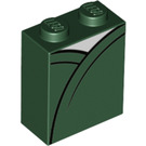 LEGO Vert foncé Brique 1 x 2 x 2 avec green robe avec porte-goujon intérieur (3245 / 78562)