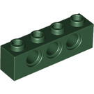 LEGO Dark Green Brick 1 x 4 with Holes (3701)