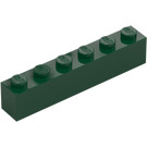 LEGO Dark Green Brick 1 x 6 (3009 / 30611)