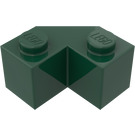 LEGO Dark Green Brick 2 x 2 Facet (87620)