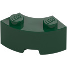 LEGO Dark Green Brick 2 x 2 Round Corner with Stud Notch and Reinforced Underside (85080)