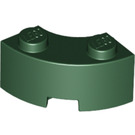 LEGO Dark Green Brick 2 x 2 Round Corner with Stud Notch and Reinforced Underside (85080)