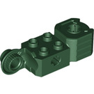 LEGO Dark Green Brick 2 x 2 with Axle Hole, Vertical Hinge Joint, and Fist (47431)