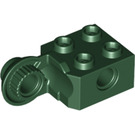 LEGO Dunkelgrün Backstein 2 x 2 mit Loch, Hälfte Rotation Joint Ball Vertikale (48171 / 48454)