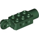 LEGO Dark Green Brick 2 x 3 with Holes, Rotating with Socket (47432)