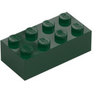 LEGO Tmavě zelená Kostka 2 x 4 (3001 / 72841)