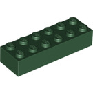 LEGO Dunkelgrün Backstein 2 x 6 (2456 / 44237)