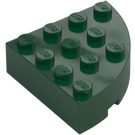 LEGO Dark Green Brick 4 x 4 Round Corner (2577)