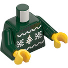 LEGO Verde oscuro Navidad Árbol Holiday Jersey Torso (973 / 76382)