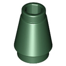 LEGO Dark Green Cone 1 x 1 with Top Groove (28701 / 59900)