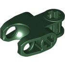 LEGO Dark Green Connector 2 x 3 with Ball Socket and Smooth Sides and Sharp Edges and Open Axle Holes (89652)