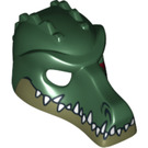 LEGO Vert Foncé Crocodile Masquer avec Les dents et Rouge Scar (12551 / 12834)