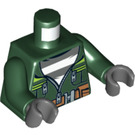 LEGO Dark Green Crook in Dark Green Outfit Minifig Torso (973 / 76382)
