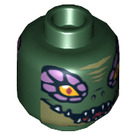 LEGO Dark Green Crooler Head (Recessed Solid Stud) (3626 / 12881)
