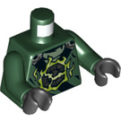 LEGO Donkergroen Evil Green Ninja Minifig Torso (973 / 76382)