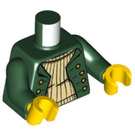 LEGO Dark Green Female Sailor Minifig Torso (973 / 76382)