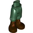 LEGO Dark Green Friends Long Shorts with Dark Brown Boots with Laces (18353)
